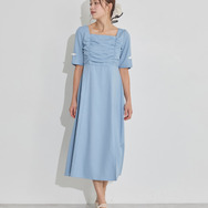 TVアニメ『らんま1/2』× earth music＆ecology Japan Label「チャイナワンピース」ライトブルー　着用イメージ（C）高橋留美子・小学館/「らんま1/2」製作委員会