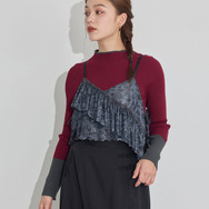 TVアニメ『らんま1/2』× earth music＆ecology Japan Label「シアービスチェ」ブラック　着用イメージ（C）高橋留美子・小学館/「らんま1/2」製作委員会