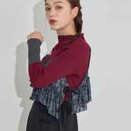 TVアニメ『らんま1/2』× earth music＆ecology Japan Label「シアービスチェ」ブラック　着用イメージ（C）高橋留美子・小学館/「らんま1/2」製作委員会