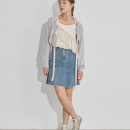 TVアニメ『らんま1/2』× earth music＆ecology Japan Label「シアービスチェ」アイボリー　着用イメージ（C）高橋留美子・小学館/「らんま1/2」製作委員会