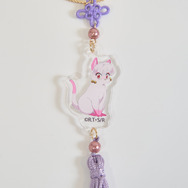 TVアニメ『らんま1/2』× earth music＆ecology Japan Label「バッグチャーム」ラベンダー：シャンプー（猫）（C）高橋留美子・小学館/「らんま1/2」製作委員会