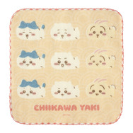 「ちいかわ焼き ガーゼハンドタオル」みんな（C）nagano