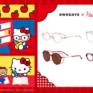 OWNDAYS × Hello Kitty 上段左：SR1009G-5A C1、上段右：SR2007X-5A C1、下段左：SR1010X-5A C1、下段右：SR2008X-5A C1