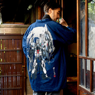 STRICT-G JAPAN 宮田織物『機動戦士ガンダム 逆襲のシャア』半纏　vガンダム（ネイビー）　着用イメージ