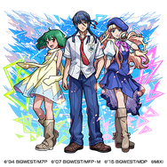 火属性　★6　トライアングラー シェリル＆ランカ＆アルト（進化）CV：遠藤綾（シェリル・ノーム）中島愛（ランカ・リー）中村悠一（早乙女アルト）