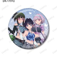 アニメ『グリッドマン ユニバース』「描き下ろし 宝多六花＆新条アカネ＆2代目 Y2K ver. 75mmグリッター缶バッジ AMNIBUS＆アニメイト限定特典