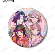 アニメ『グリッドマン ユニバース』描き下ろし 南 夢芽＆飛鳥川ちせ＆ムジナ＆ひめ Y2K ver. 75mmホログラム缶バッジ AMNIBUS＆アニメイト限定特典