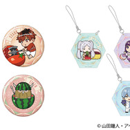 （左）缶バッチ（ランダム全6種）各880円　（右）ミニガーランド（全6種）各1,500円