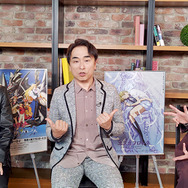 座談会写真（左から 赤根和樹、関 智一、三木眞一郎）