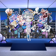 「東京スカイツリー×魔法少女まどか☆マギカ　月夜のワルツ」天望デッキ・天望回廊内の展示装飾　天望回廊 フロア445 ウェルカムエリア「月夜のホワイエ」