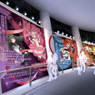 「東京スカイツリー×魔法少女まどか☆マギカ　月夜のワルツ」天望デッキ・天望回廊内の展示装飾　天望回廊 フロア450 スロープ「覚悟の路」