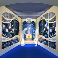 「東京スカイツリー×魔法少女まどか☆マギカ　月夜のワルツ」天望デッキ・天望回廊内の展示装飾　天望回廊 フロア450 ソラカラポイント「願いの灯」