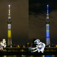 「東京スカイツリー×魔法少女まどか☆マギカ　月夜のワルツ」特別ライティング点灯を実施