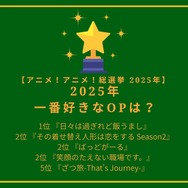 【2025年一番好きなOPは？】第1位～第5位を一気に見る