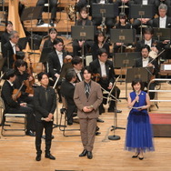 （左から）神谷浩史、土屋神葉、林田理沙アナウンサー（写真提供：NHK交響楽団）