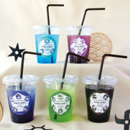 石ノ森萬画館「落第忍者乱太郎原画展」展望喫茶BLUE ZONEの限定コラボメニュー「落・乱ドリンク」全5種