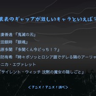 裏表のギャップが激しいキャラといえば？ アンケート結果1位～4位