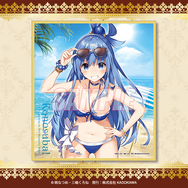 くじ引き堂『この素晴らしい世界に祝福を！』10th anniversary オンラインくじ【再販】　C賞：ミニ色紙 アクア 水着Ver.