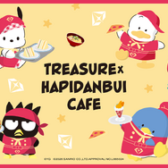 TREASUREとサンリオキャラクターユニット「はぴだんぶい」のテーマカフェが開催