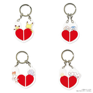 ハート２連アクリルキーホルダー　　各種935円(税込)
