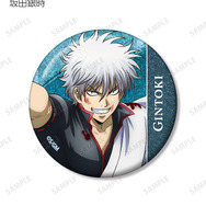 『新劇場版 銀魂 -吉原大炎上-』描き下ろし 戦いへver. トレーディンググリッター缶バッジ（坂田銀時）