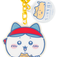 店員さんなチャーム付きアクリルキーホルダー（ハチワレ）
