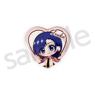 ワン！だふるくじ『メダリスト』クラシカルピンクver.　D賞：ハート型缶バッジ 岡崎いるか