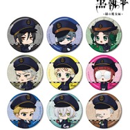 黒執事×推し旅／JR東海コラボ「トレーディング ちびキャラ 駅員ver. グリッター缶バッジ」全9種