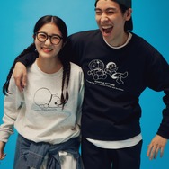 GLOBAL WORK「ドラえもんルームウェアセット」着用イメージ