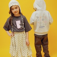 GLOBAL WORK「ダンボールジップパーカー/キッズ」着用イメージ