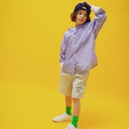 GLOBAL WORK「ダンボールショーツ/キッズ」着用イメージ