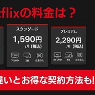 Netflix料金　3プランの違いとお得な契約方法情報