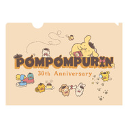 ポムポムプリン30周年記念グッズ「POMPOMPURIN 30th Anniversary クリアファイル」オモテ面