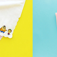 タオルハンカチ（コジコジと次郎とコロ助刺繍/花に囲まれたコジコジ刺繍）