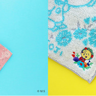 タオルハンカチ（コジコジと次郎とコロ助刺繍/花に囲まれたコジコジ刺繍）