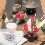 「グレーテルのかまど」いちご牛乳＆いちごパフェ