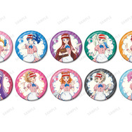 描き下ろし レトロストライプver. 100mm缶バッジ（全10種）