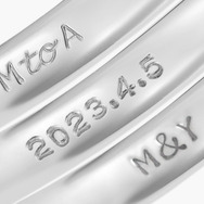 「シンプル＆選べるマーク 婚約指輪・結婚指輪」指輪のサイズと刻印を選択