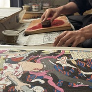 劇場版『チェンソーマン レゼ篇』浮世絵木版画「颱風ノ悪魔回廊破り」