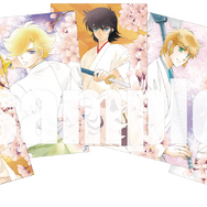 「『鎧伝サムライトルーパー』画集 桜華絢爛」のカバー絵のポストカード5枚セットも販売。