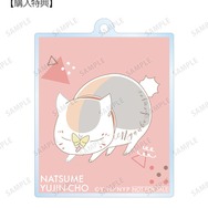 「ニャンコ先生 lette-graph 第2弾 アクリルキーホルダー 薄紅色 AMNIBUS限定特典」