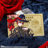 『ディズニー ツイステッドワンダーランド』オーロラ箔押し缶バッジ＆メタルカードセット ブルームバースデーver.／リドル・ローズハート