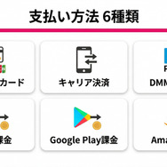 DMM TV 6種類の支払い方法一覧