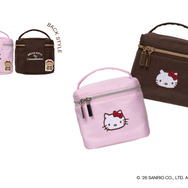 ＜HELLO KITTY＞バニティポーチ　ピンク/ブラウン　4,180円(税込)