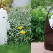 晴雨兼用折りたたみ傘　ニョロニョロ/ホワイト