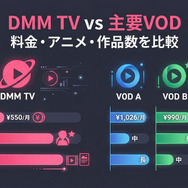 DMM TVと主要VODサービスの比較早見表