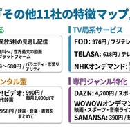 動画配信サービス おすすめ外サービスの特徴マップ