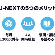 U-NEXTの5つのメリット一覧
