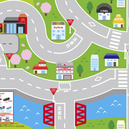 トミカ プレイングシート＆トヨタガズーレーシングGR GT3ポスター