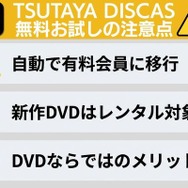 TSUTAYA DISCAS 無料お試しの注意点3つ